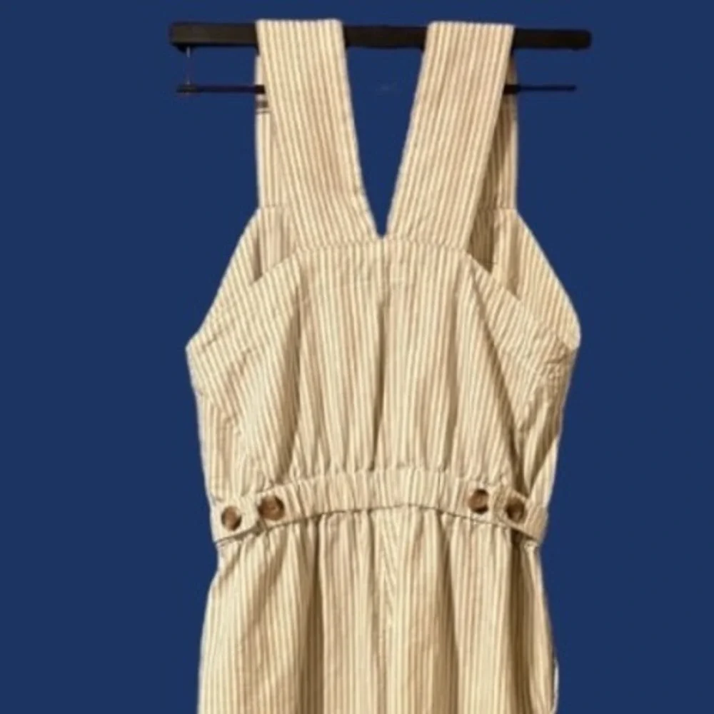 Everlane Womens The Fatigue Apron Jumpsuit Stripe Size‎ 4